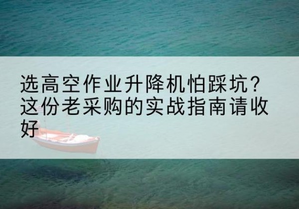 巴南区高空作业升降机厂家推荐-选高空作业升降机怕踩坑？这份老采购的实战指南请收好