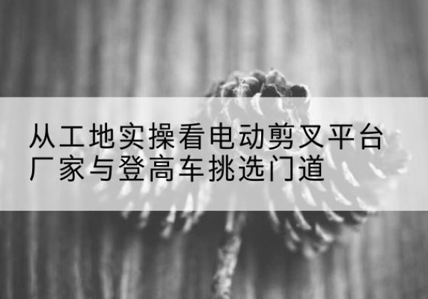 巴南区电动剪叉升降平台厂家-从工地实操看电动剪叉平台厂家与登高车挑选门道